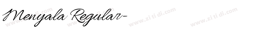 Menyala Regular字体转换